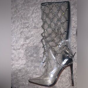 Clear High Heel Boots